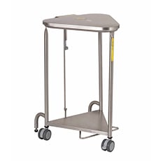 Deluxe Portable Triangular Stainless Steel Hamper w/ Damping Lid RB-669SS